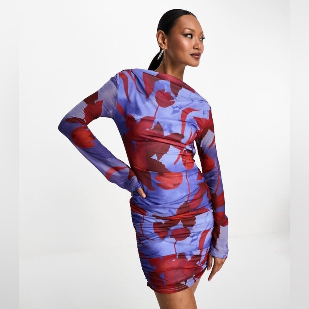 ASOS Floral Long Sleeve Dress